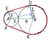 OP O BCO dik yamuğunda; OP OP =5/, ABC 0, 60, 90 dik üçgeni AC = 6 = ED = PK.
