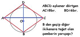 6 4 AOP dik üçgeninde; 5 = AP = 4 + AP, PO A ve PO B 0, 60, 90 dik üçgeni.