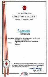 2008 yılında ise kendi uzman kadrosu ve yerel hizmet gücü ile üretmiş olduğu Armin Solvent Arıtma Makinelerinin patentini edinerek sektöründe Türkiye de bu sorumluluğa sahip tek firma konumuna
