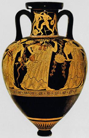 Resim 90: Kleophrades (Sivri Dipli Amphora ve Panathenia Amphora) Kaynak: http://www.utexas.edu/courses/introtogreece Brygos İsmi çömlekçi Brygos tan gelmektedir.