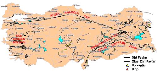 Şekil 4. Türkiye Diri Fay Haritası 3.