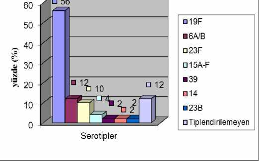 Makrolid Direnç Fenotipi Dağılımı Fenotip İzolat sayısı (%) cmlsb 43 (86) Serotip Dağılımı imlsb 2 (4) M 5 (10)