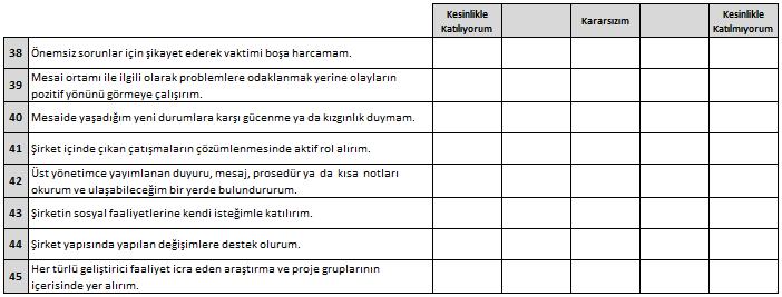 EK-1: Anket