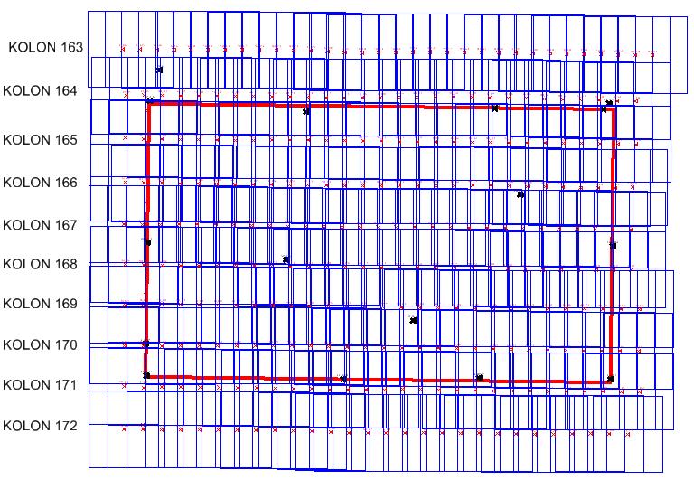 25 Seçilen meskun bloklarından; görüntü alımı DMCII-230 hava kemarası ile gerçekleştirilen Blok 73 a ait görüntü alım kanavası Şekil 3.