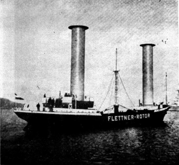4. 1927 yılında Flettner isminde bir mucit yelken yahut pervane yerine iki adet dönen silindirle hareket eden bir gemi inģa etti ve gemisi ile Atlas Okyanusunu geçmeyi baģardı.