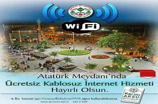 ATATÜRK MEYDANI HALKA AÇIK YÖNET Wİ-Fİ PROJESİ Giresun Atatürk Meydanına kurulması planlanan Fiber optik altyapılı wi-fi sistemi ile vatandaşlara ücretsiz internet hizmeti sunulması için gerekli