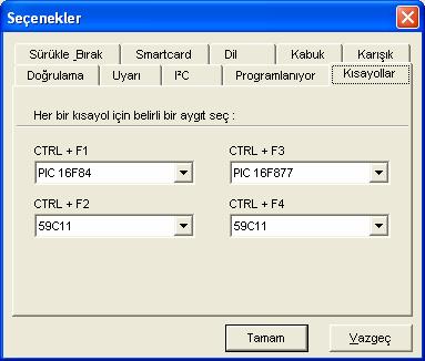 PIC programlamanın temelleri 3) PIC TÜRÜNÜN SEÇİLMESİ Bu yazılım ve yazıcı devremiz ile bir çok PIC çeşidini rahatlıkla programlayabilmekteyiz.