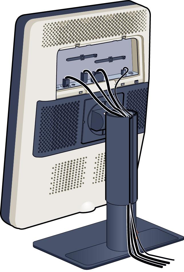 3. Ekran kurulumu 3.5 Kabloları yönlendirme ve konnektör bölme kapağını yeniden takma Kabloları yönlendirmek için: 1.