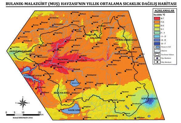 M. Taner Şengün, Kemal Kıranşan, Bulanık-Malazgirt (Muş) Havzası nın İklim Özellikleri kil 6).