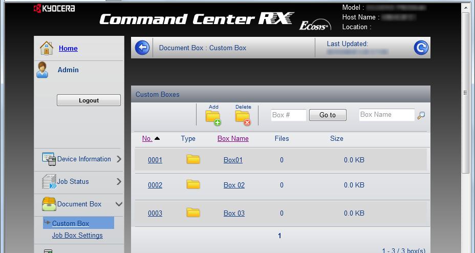 Yazdırma İşlemi Özel kutuya kaydedilmiş bir belgenin yazdırılması Özel Kutuya kaydedilmiş bir belge Command Center RX üzerinden