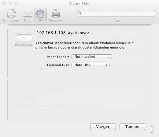 Adres öğesine girilen numara otomatik olarak Ad içinde görüntülenir. Gerekirse değiştirin.