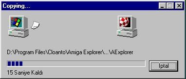 PC den de tamam dedikten sonra Amiga Explorer Amiga ya kendi isminde bir program gönderecek.