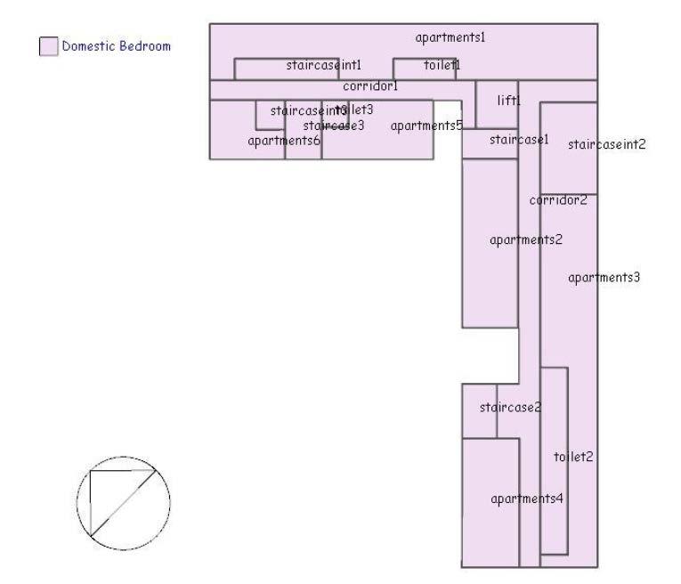 almaktadır. Resim 2. Bina termal modelinin temsili kat planı 1.