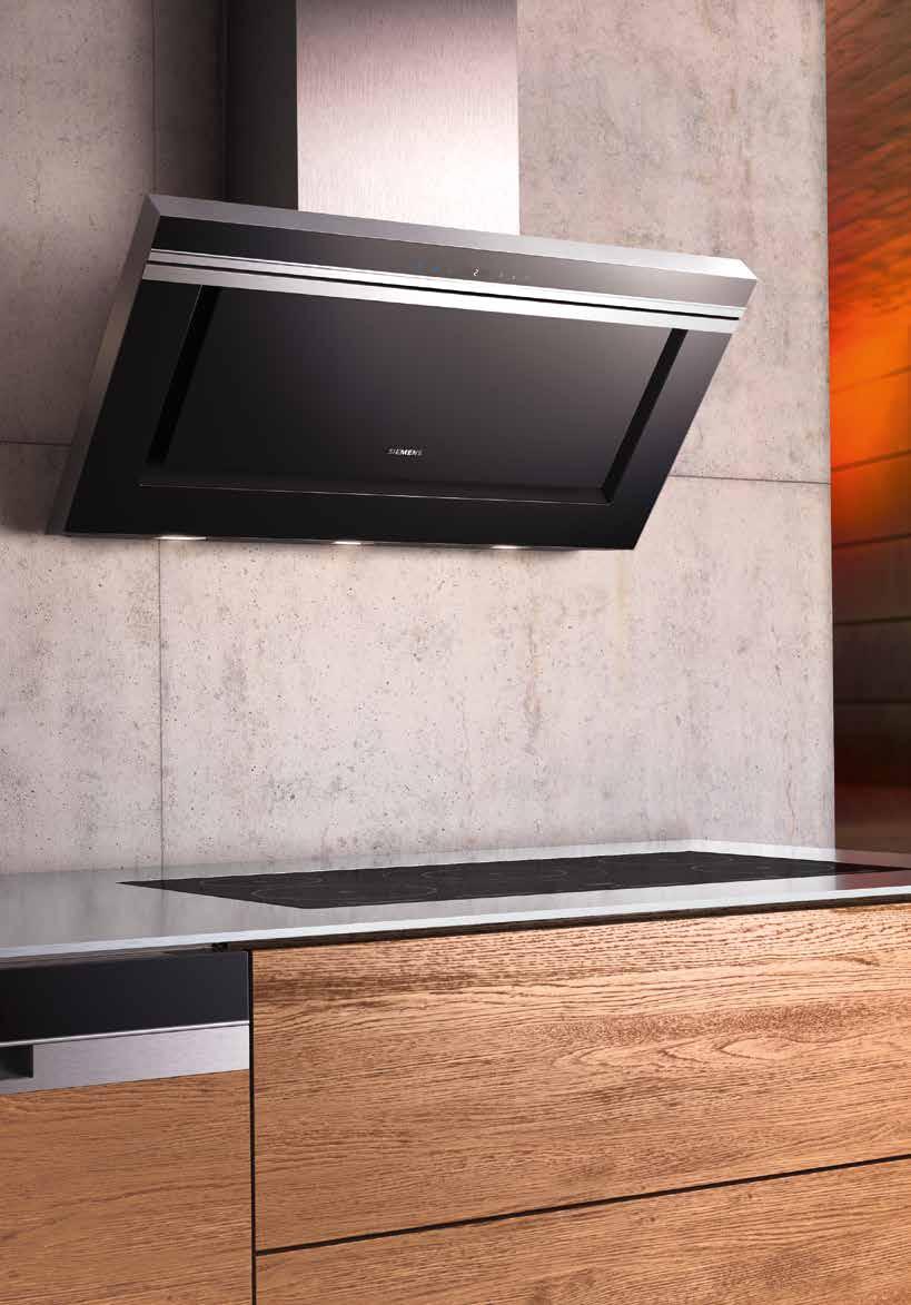 Mutfağınızın havasını temizlemenin en şık yolu: Siemens ankastre davlumbazlar. coolstart variospeed Siemens in eşsiz tasarımı.