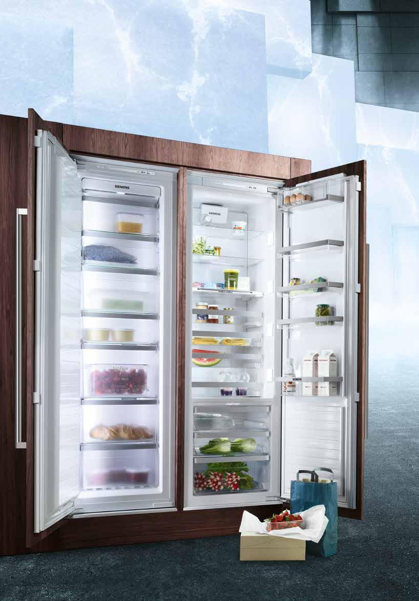 Yiyecekleri uzun süre taze tutmanın en şık yolu: Siemens ankastre buzdolapları. nofrost nofrost teknolojisi rtık defrost işlemini manuel olarak yapmanıza gerek yok.