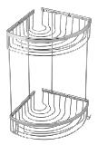 Süngerlik Corner Basket / Double 8x8cm 90002-3 Dekoratif Üçlü