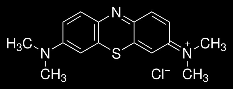 Şekil 2.3. Methylene Blue molekül yapısı Çizelge 2.3. MB nin fiziksel ve kimyasal özellikleri Molekül Formülü Molekül Ağırlığı C 16 H 18 N 3 SCl.3H 2 O 319.