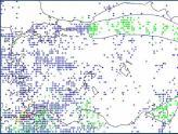 gösterilmektedir. Şekil- 2 Doğu Anadolu Fayı için bu çalışma kapsamındaki analizlerde kullanılan alan kaynak bölgeleri ve yakın çevresindeki depremlerin merkez üssü dağılımı.