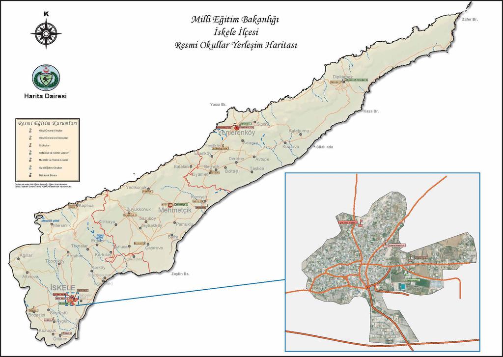 Eğitim Ortak Hizmetler Dairesi,2014 Map of Public