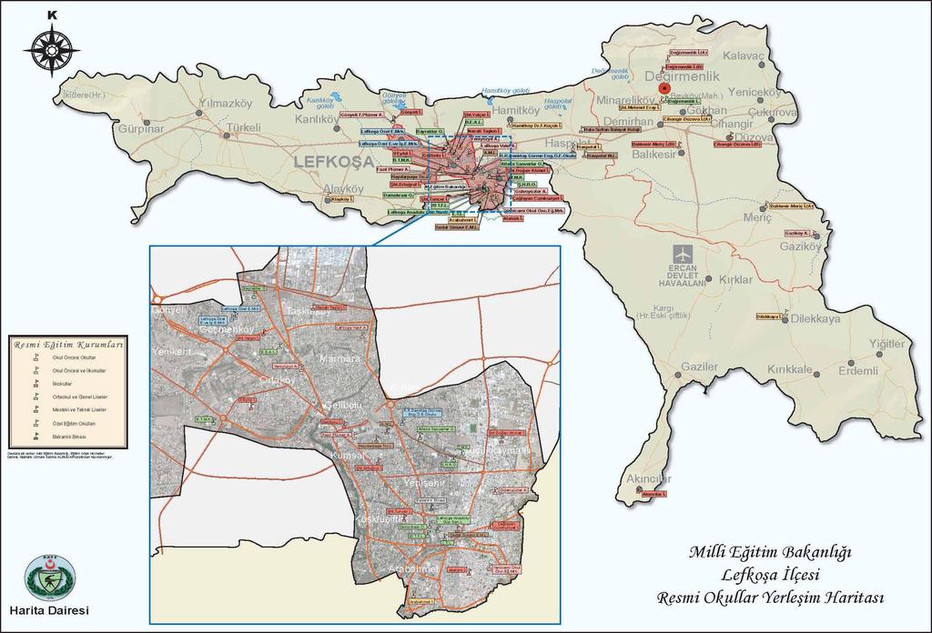 Eğitim Ortak Hizmetler Dairesi, 2014 Map of Public