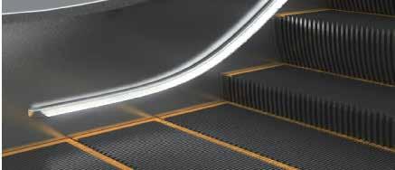 Escalators / Yürüyen merdivenler VERİMLİLİK Ürün yelpazemizdeki ürünler, çok yüksek trafik seviyelerini destekler, havaalanı veya metro istasyonunda olduğu gibi son derece zorlu koşullarda optimum