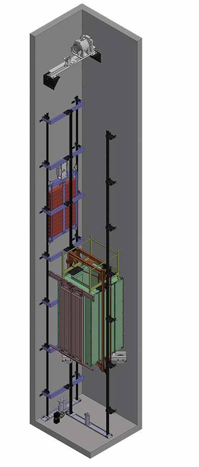 Gearless - MRL Elevators / Makine Dairesiz - Dişlisiz Asansörler Açıklama Makina dairesiz asansörlerimizin, 24 kata kadar olan binalarda, 2500 kg. kapasiteye ve 2.