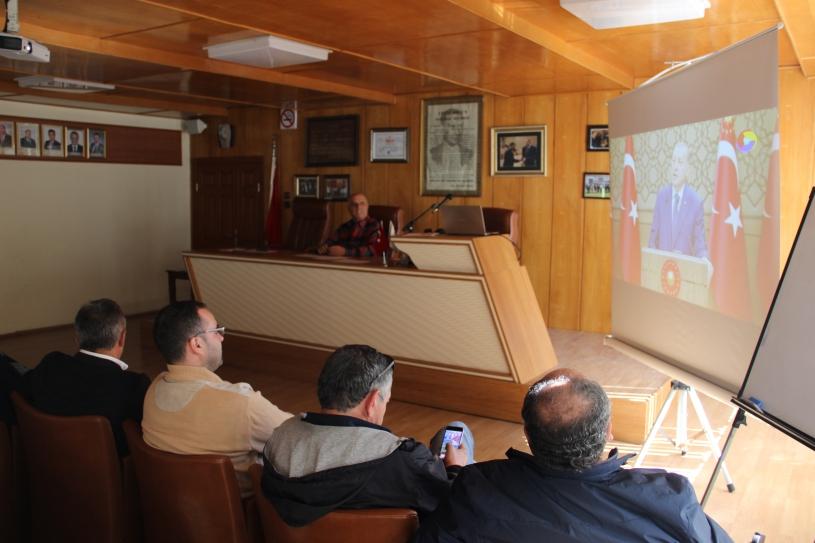 Rıfat Hisarcıklıoğlu tarafından odamıza ulaştırılan Demokrasi ve Milli İrade Gücü konulu video ile