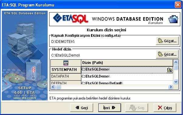 3- Program (Exe, vs.) Yenileme : Mevcut programların yenilenmesi için kullanılır. Sadece kurulu olan programlara ait dosyalar yenilenir. Bu dosyalar *.exe, *.edf, *.sbd, *.dll gibi dosyalardır.