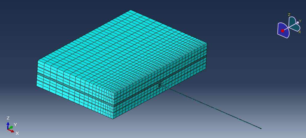 2: Kompozit Numune Fiber Optik Tel Tahliye Bölgesi Modeli Gömülü Modelleri: emetleri