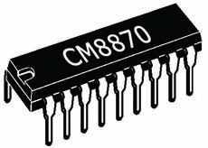 Şekil 4: DTMF kod çözücü CM8870 entegresi telefon hattından gelen DTMF sinyalinin kodunu çözdükten sonra Q1-Q4 adlı çıkışlarından 4 bitlik tuş bilgisini üretir (şekil 5).