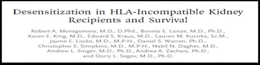 PF + IVIG 215 canlı vericili HLA-uyumsuz hasta CDC (+)/FCXM (+)/DSA (+) PF (öncesinde 4, sonrasında 5 seans) + IVIG
