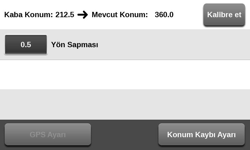 Kontrol Paneli Ayarı Minimum Kontrol Paneli Ayarı (Devamı) Konum Kodlayıcı Ayarlama (Devamı) (d) Menü, Ayar, Sabitler ve Konum öğelerine basarak Konum ekranını görüntüleyin.