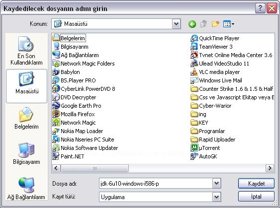 buradan "Dosyayı