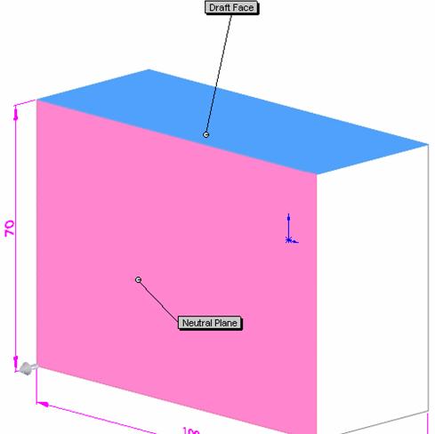 Düzlem): Bu seçenekte ilk yüzey (Neutral Plane) olarak seçilen kısım sabit kalır.