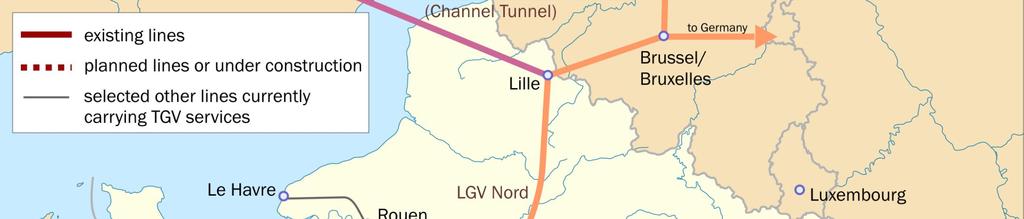 50 Fransa nın LGV şebekesi ülke içinde daha geniş bir alana yayıldıktan