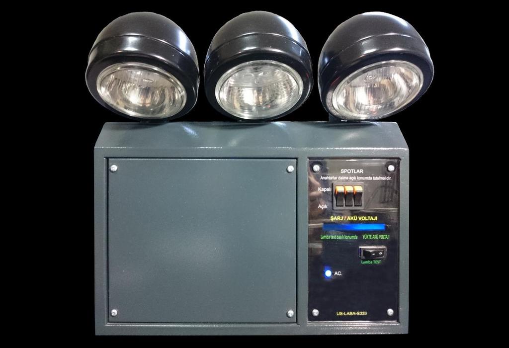 US-LASA-S333 - STANDART MODEL Spotlar: 3 adet spot, Yansıtmalı iç ayna, cam far. Sağ, sol ve yukarı aşağı hareket kabiliyetli Ledler: 3W lık Power LED, 9 adet. Soğuk beyaz / 120 derece açı.