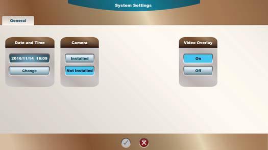3. Sistem Ayarları- MENU butonuna basın ve daha sonra Sistem Ayarları butonuna basın. Sistem Ayarları ekranı belirir (Bkz. Şekil 15.10).