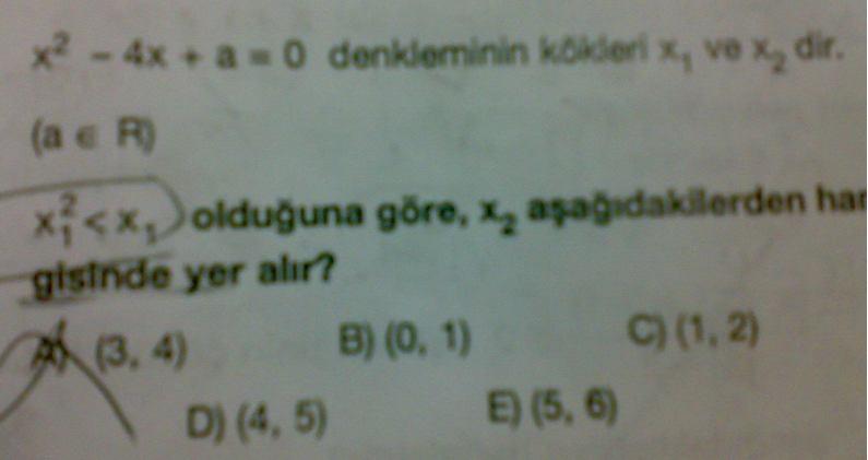 ax bxc=0 denkleminin kökleri x ve x dir. a 0 b c olduğuna göre aşağıdakilerden hangisi kesinlikle doğrudur? A) x x 0 B) 0 x x C) x =x 0 4 x 4 x 8 0. (x ) x.(x ).(x ) 4 4 4 8. (x ) x.(x ) (x ).