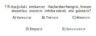 Doğru Yanıt : A Vorinostat ve romidepsin başlangıç