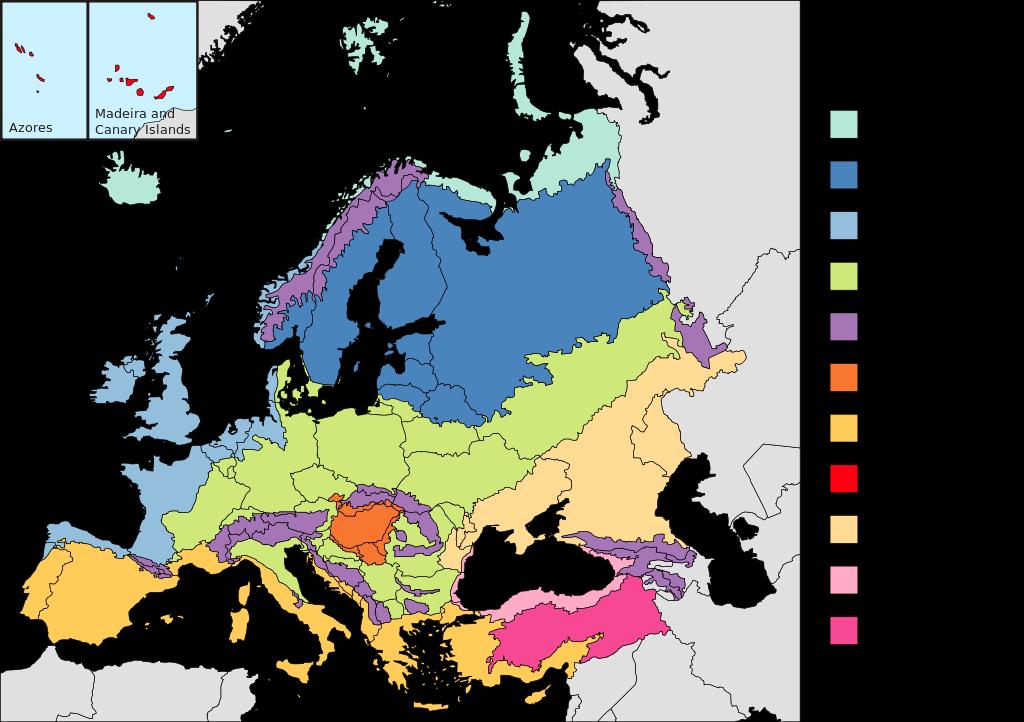 Avrupa Biyocoğrafya bölgeleri http://tr.wikipedia.