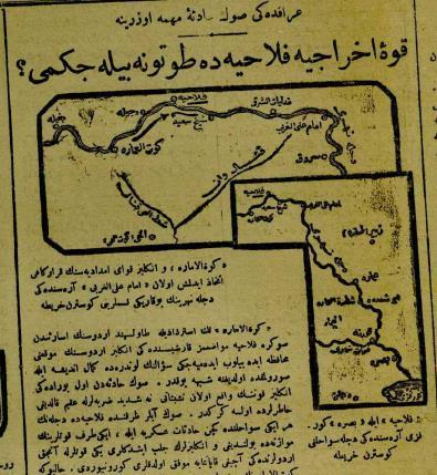 27 İkdam Gazetesi, 23 Nisan 1332, 6 Mayıs 1916. Irak taki son hadise-i mühimme üzerine kuvve-i ihraciye Fellahiye de tutunabilecek mi?