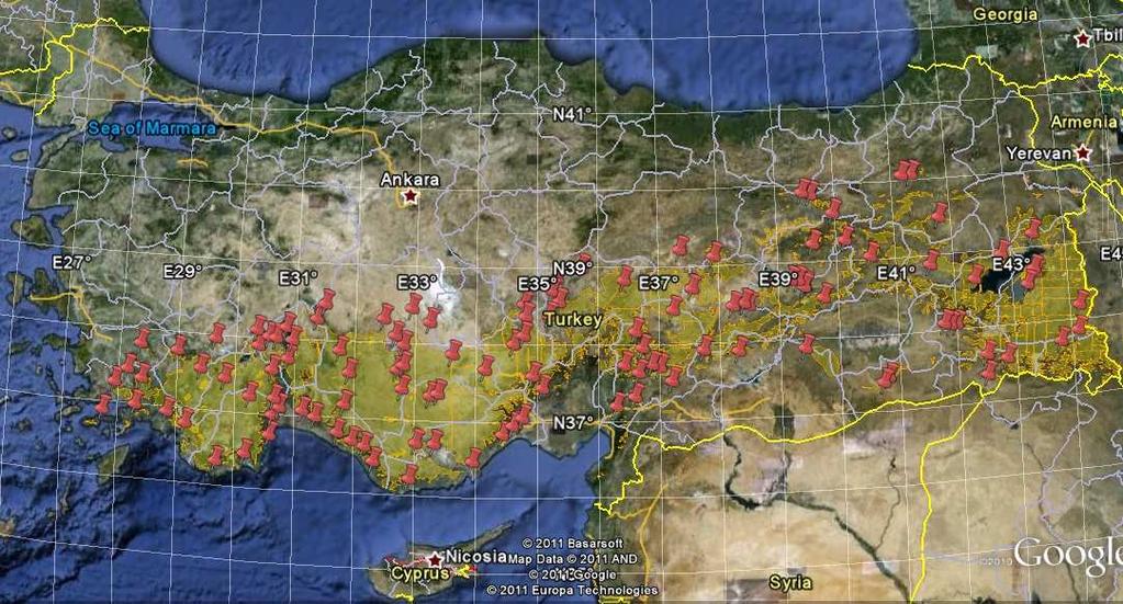 GES in ENERJĐ GĐRDĐSĐ = Yeryüzüne gelen güneş : yüksek rakım = yüksek enerji Güneş enerjisi aynı iklim koşullarında yer yüzeyinde ; 36-42.