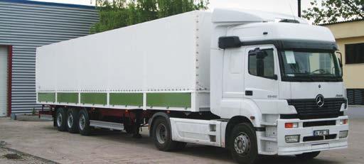 Superstructure systems in curtainsider and tilted trailers are