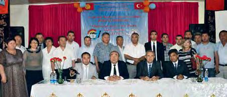 Dönem Mezuniyet Töreni ne katılmak ve Uluslararası Kırgız-Türk Meslek Yüksek Okulu nun kuruluş anlaşmasını imzalamak üzere Kırgızistan a gelen Türk Dünyası