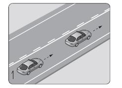 (24) Şekildeki 1 numaralı araç 80 km/saat hızla seyrederken önündeki araca en fazla kaç metre yaklaşabilir?