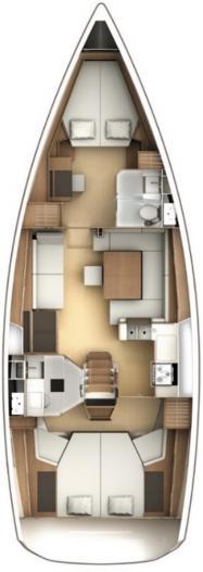 SUN ODYSSEY 44 DS YANMAR 57 HP CR, SARGILI DİREK, 2 KABİN, 2 WC YANMAR 57 HP, SAIL DRIVE, 3 KANATLI SABİT PERVANE ÇİFT GURCATALI, ALÜMİNYUM SARGILI DİREK 40 M2 SARGILI ANAYELKEN (YÜKSEK KALİTE