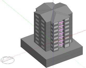 569 Şekil 1. Konut Binası Geometrik Modeli Şekil 2. Ofis Binası Geometrik Modeli Şekil 3.