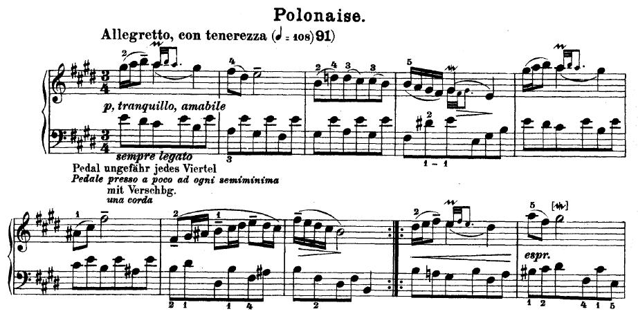Örnek 10-Bach, BWV 817, 6. Fransız Süiti, Polonaise. http://imslp.