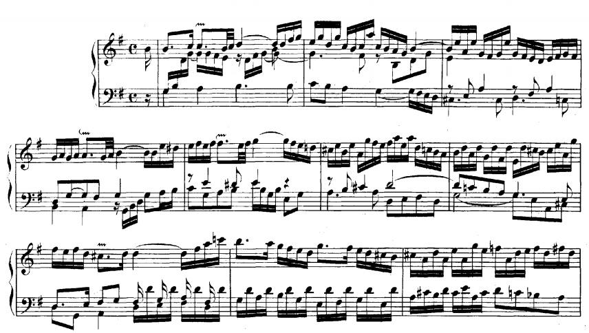 EK 10- Bach, BWV 816, 5. Fransız Süiti, Allemande.