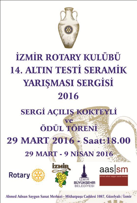ve Bayraklı Halide Edip Adıvar ilköğretim okuluna hediye etti. 29 Mart salı günü Ġzmir Rotary Kulübünün yaptığı 14.